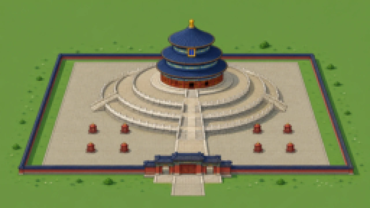 北京 · 天坛 · 地图比例尺俯视