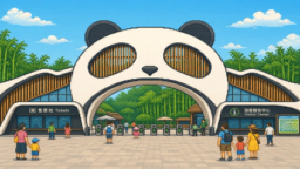 成都 · 熊猫基地 · 正视图